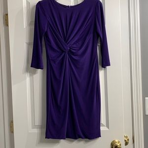 Taylor dark purple poly/spandex dress, size 6